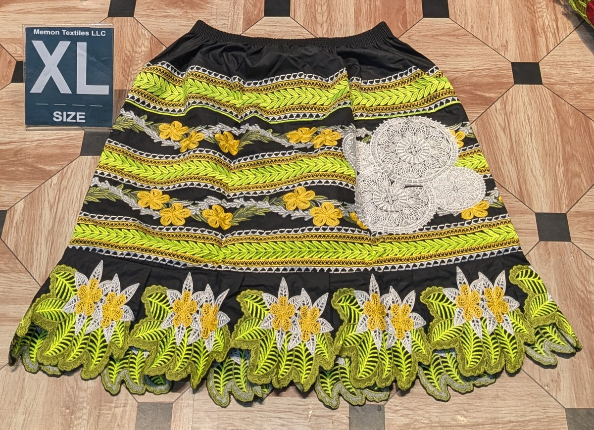Floral Embroidered Skirts (Urohs) - XL