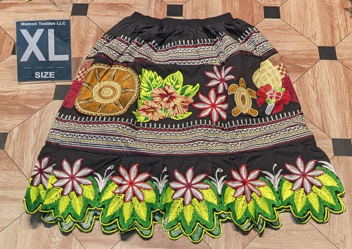 Floral Embroidered Skirts (Urohs) - XL