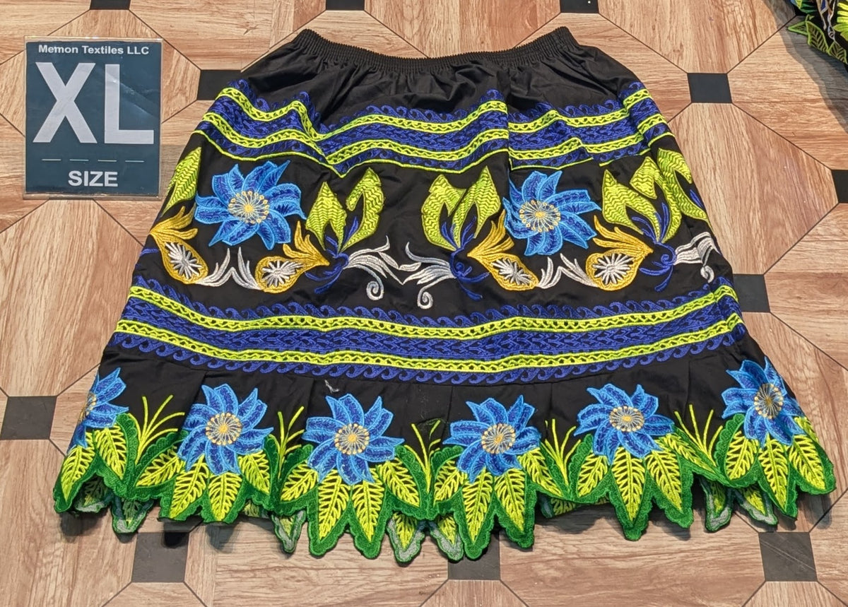 Floral Embroidered Skirts (Urohs) - XL