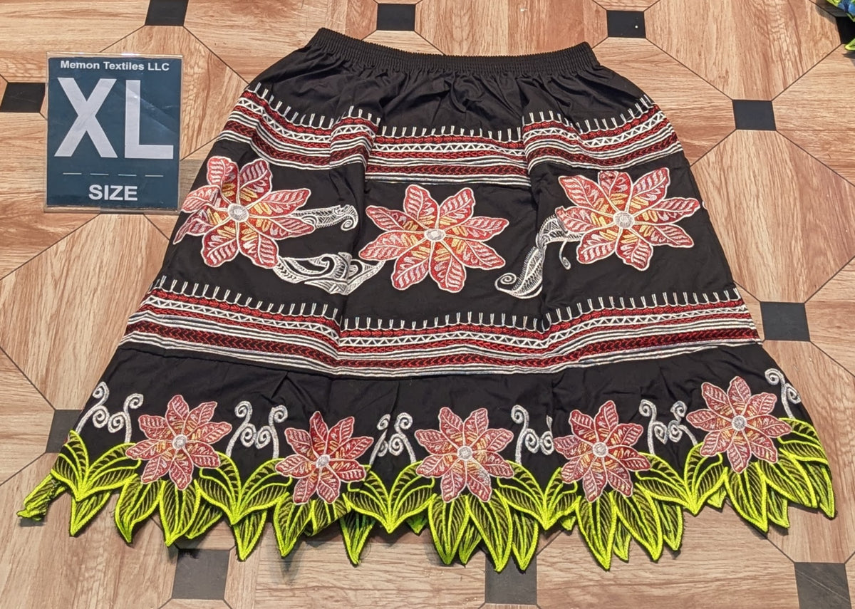 Floral Embroidered Skirts (Urohs) - XL