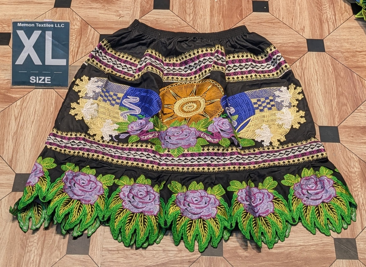 Floral Embroidered Skirts (Urohs) - XL