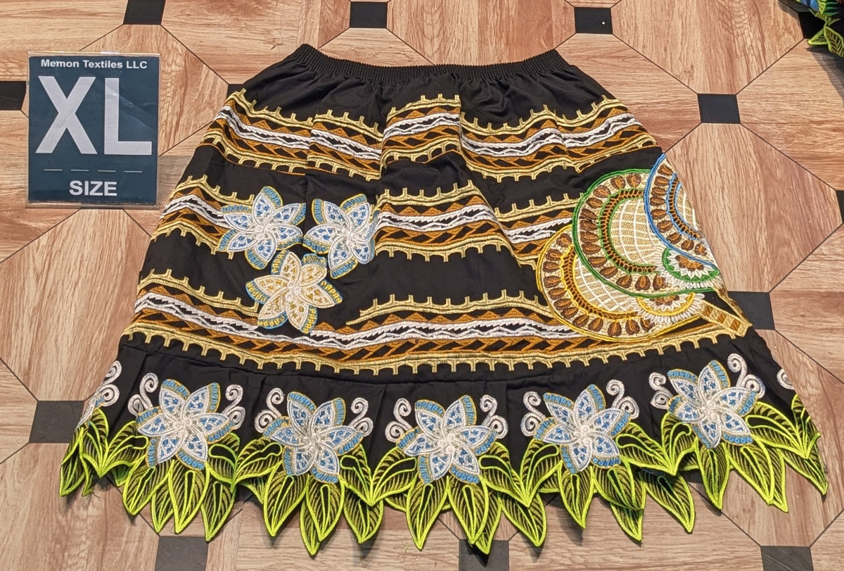 Floral Embroidered Skirts (Urohs) - XL