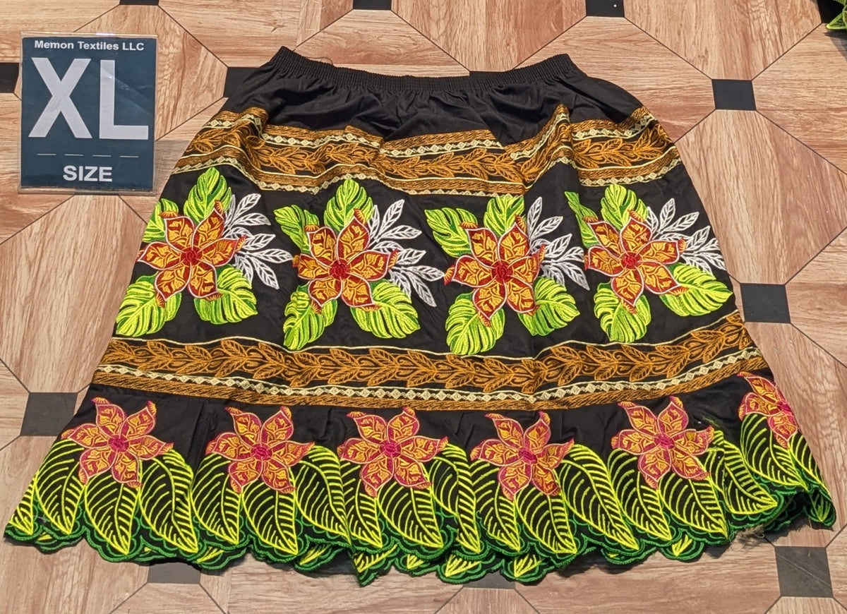Floral Embroidered Skirts (Urohs) - XL