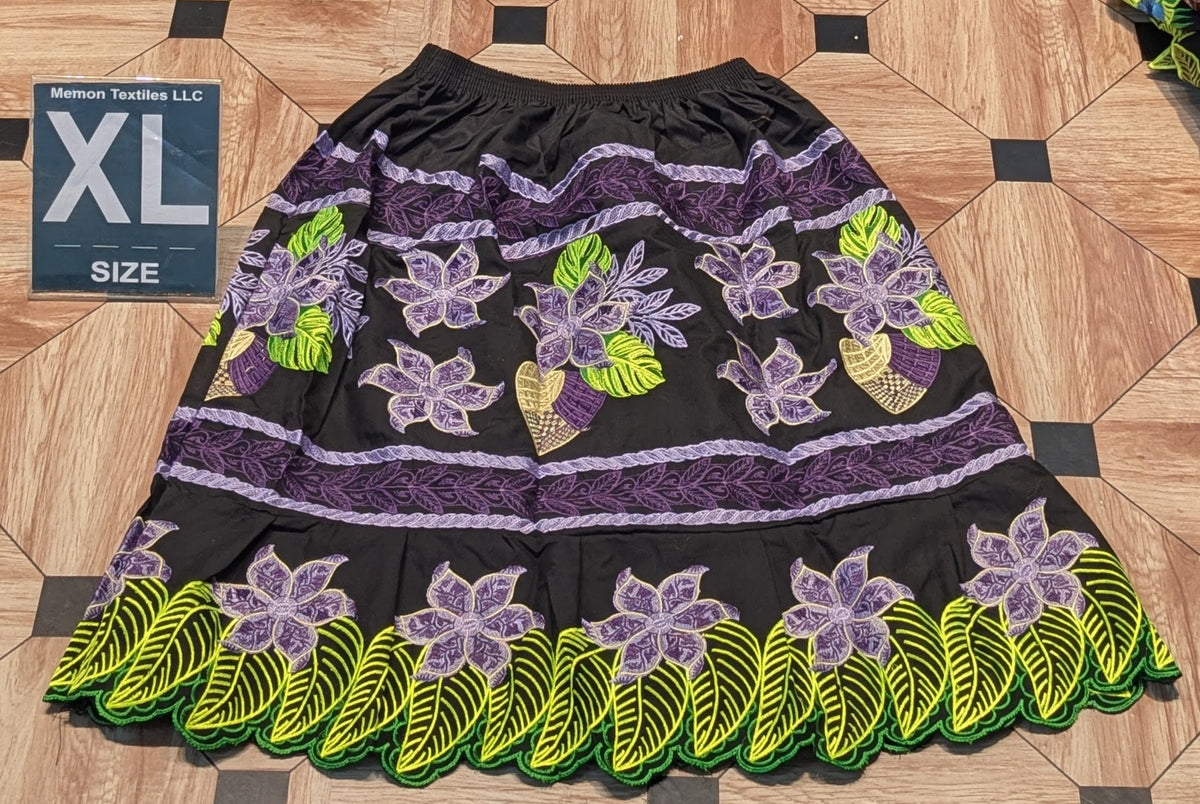 Floral Embroidered Skirts (Urohs) - XL