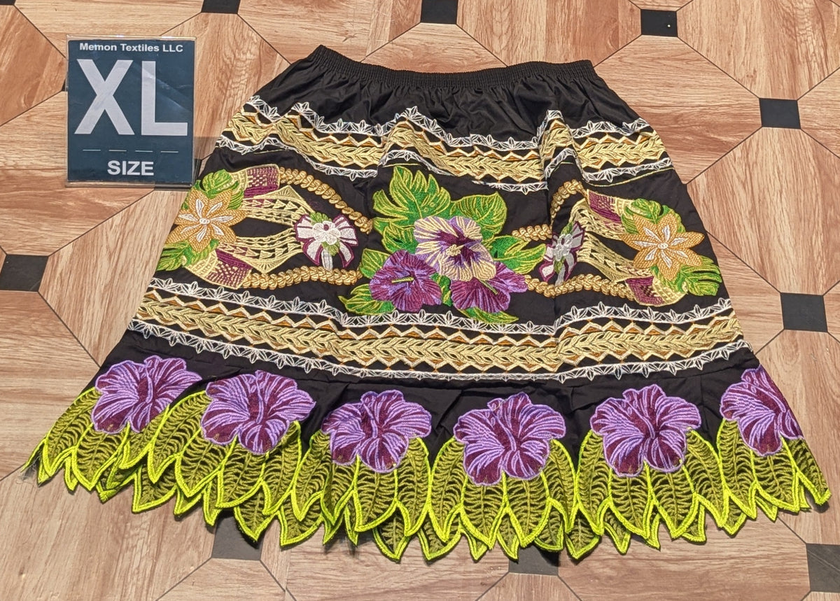 Floral Embroidered Skirts (Urohs) - XL