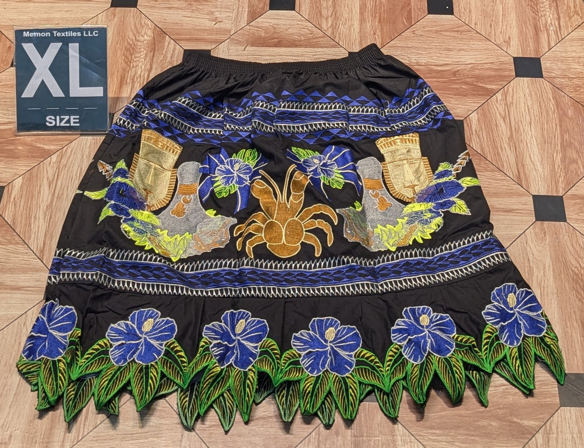 Floral Embroidered Skirts (Urohs) - XL