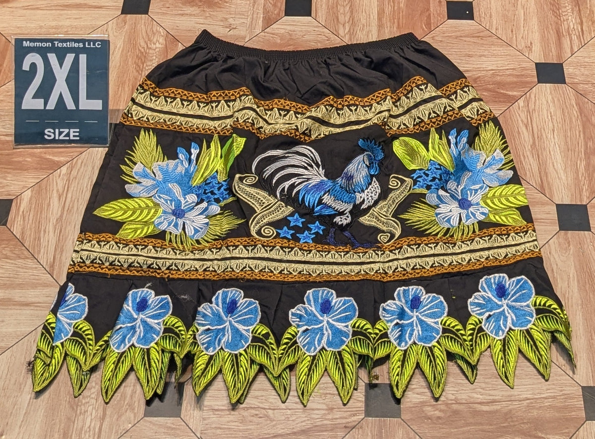 Floral Embroidered Skirts (Urohs) - 2XL