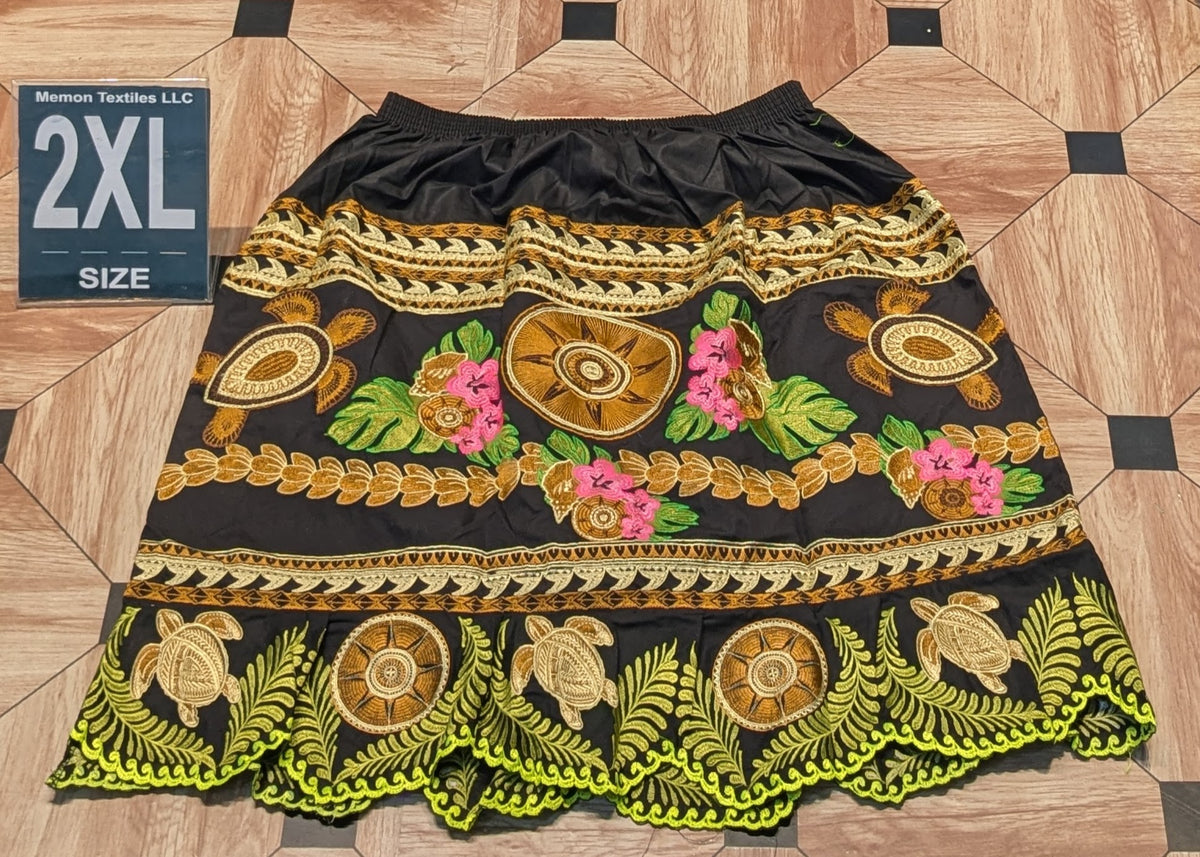 Floral Embroidered Skirts (Urohs) - 2XL
