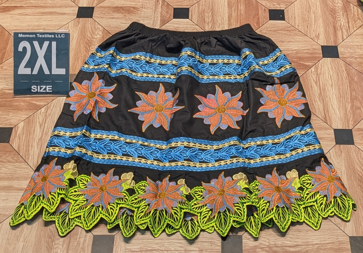 Floral Embroidered Skirts (Urohs) - 2XL