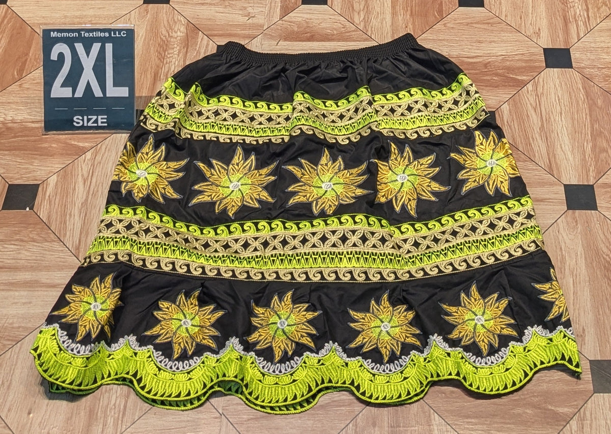 Floral Embroidered Skirts (Urohs) - 2XL