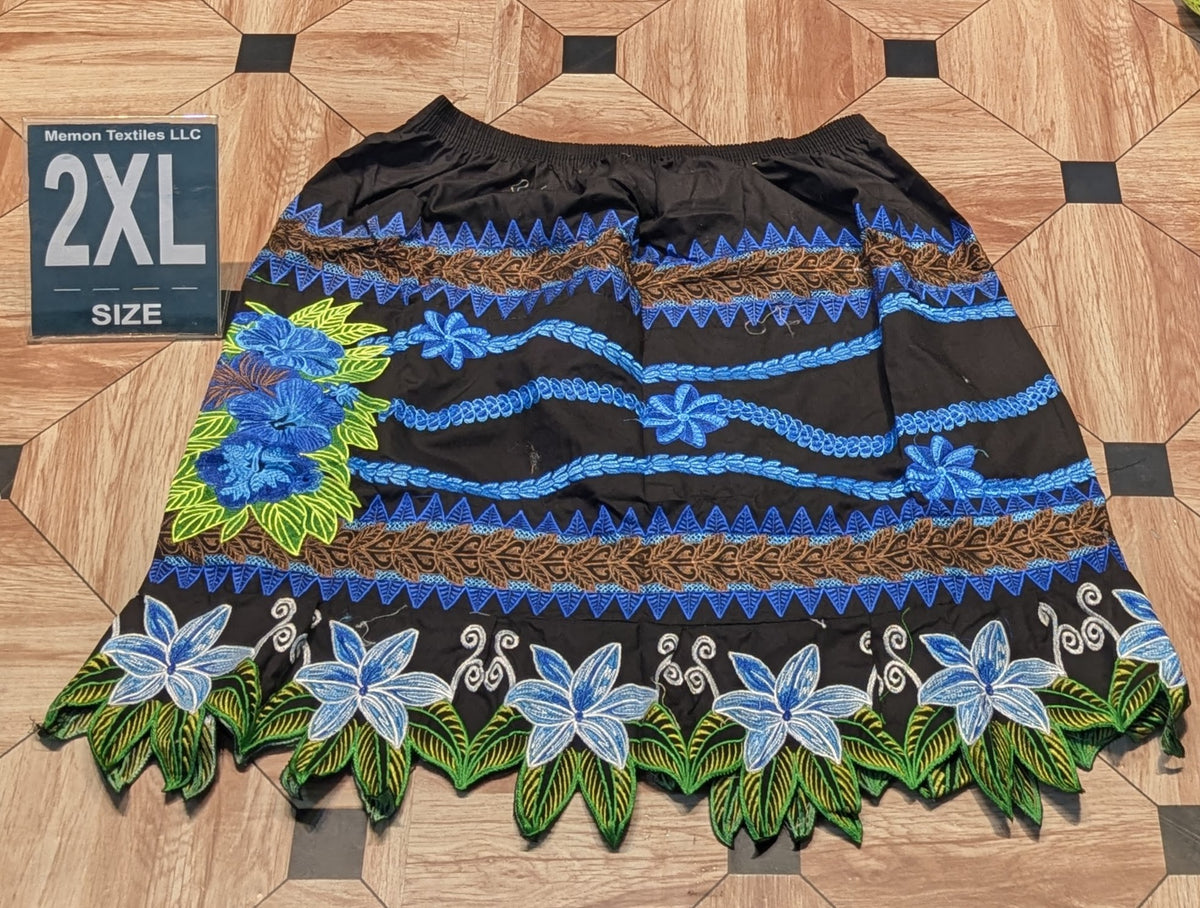 Floral Embroidered Skirts (Urohs) - 2XL