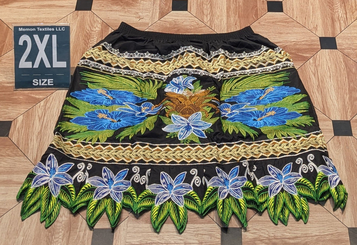 Floral Embroidered Skirts (Urohs) - 2XL