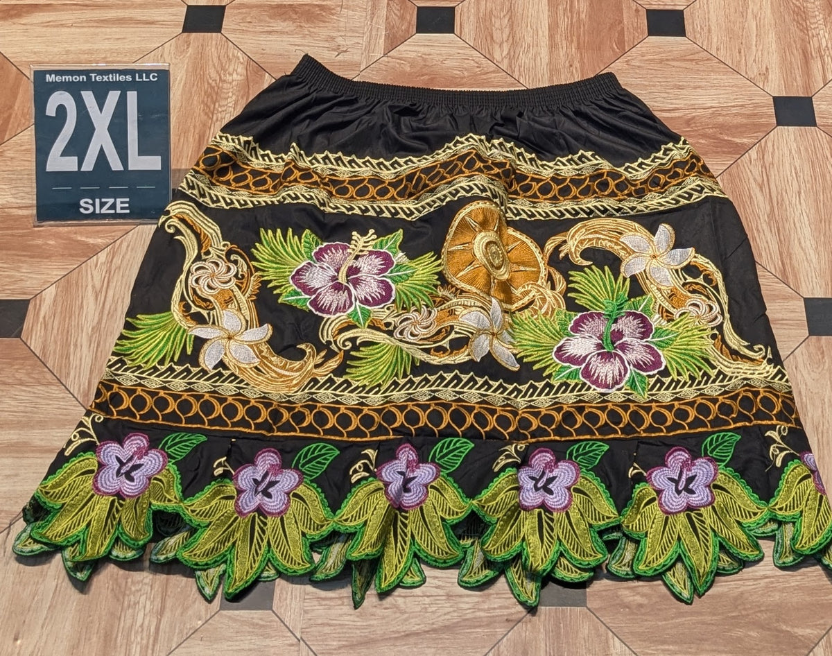 Floral Embroidered Skirts (Urohs) - 2XL
