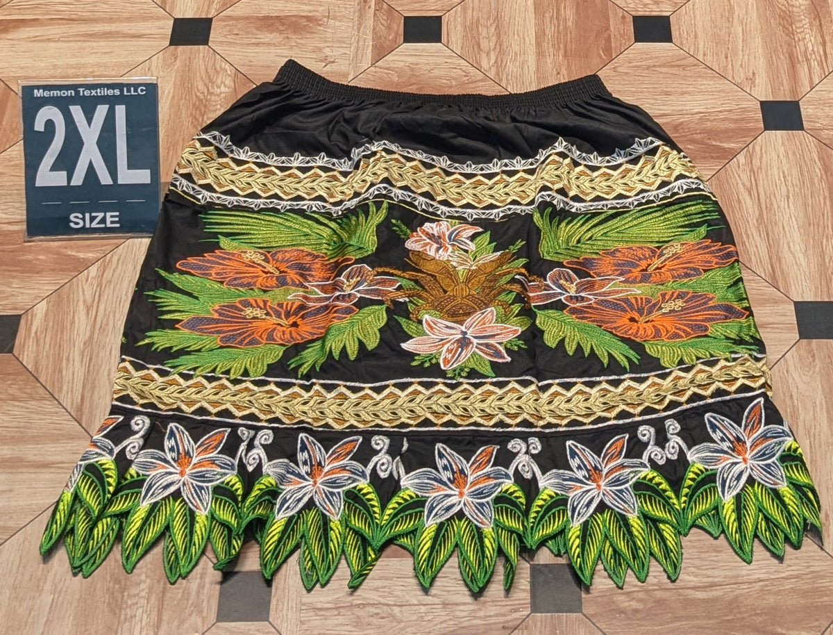 Floral Embroidered Skirts (Urohs) - 2XL