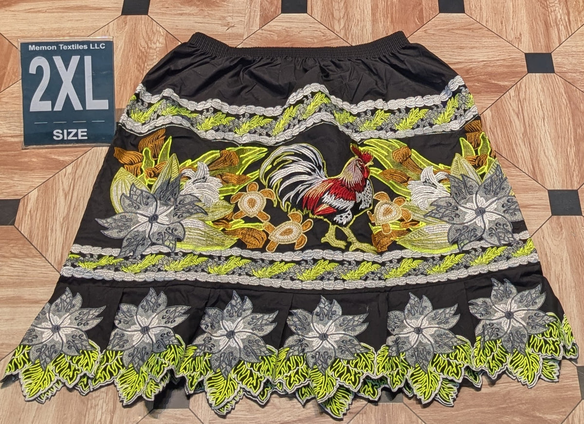 Floral Embroidered Skirts (Urohs) - 2XL