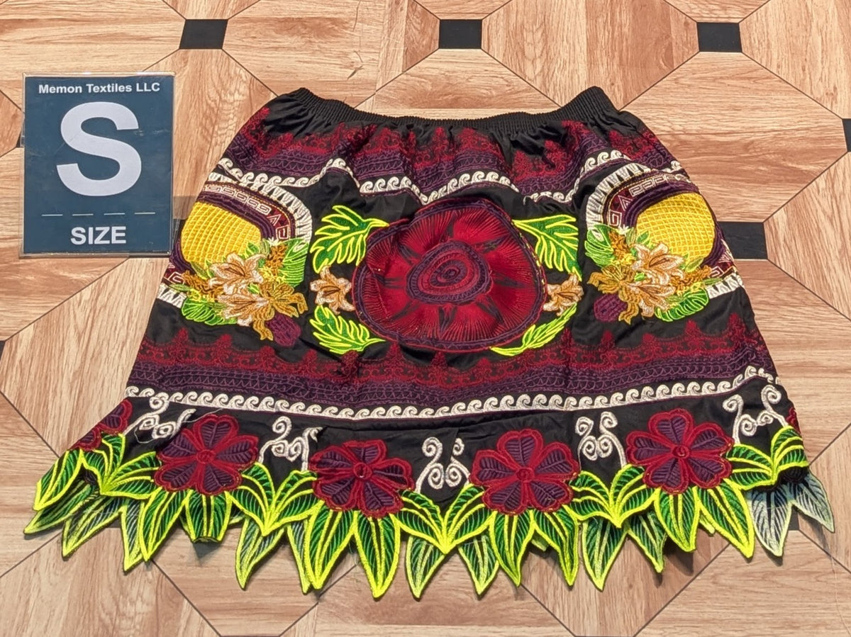 Floral Embroidered Skirts (Urohs) - S
