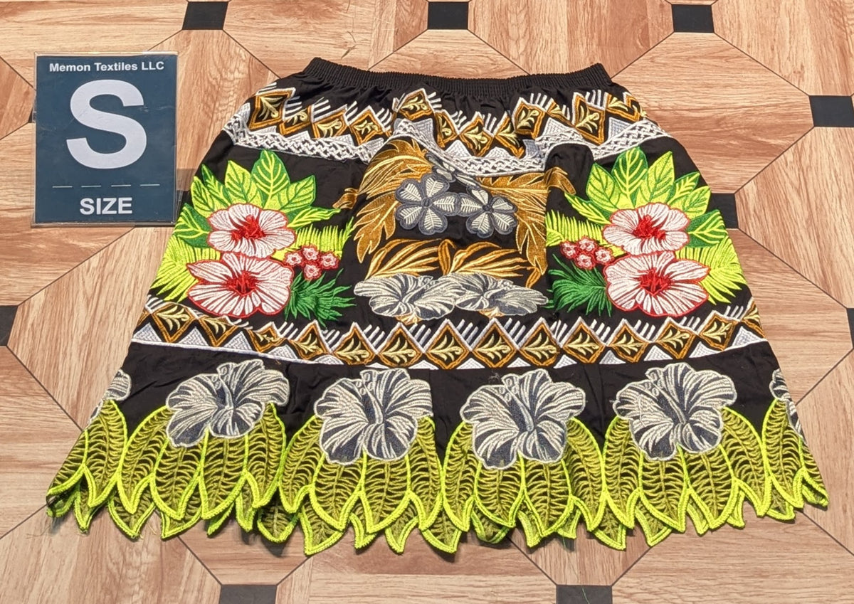 Floral Embroidered Skirts (Urohs) - S