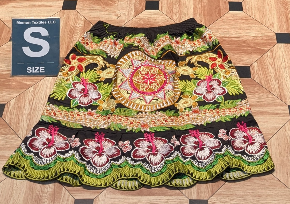 Floral Embroidered Skirts (Urohs) - S