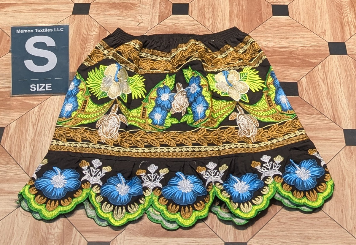 Floral Embroidered Skirts (Urohs) - S