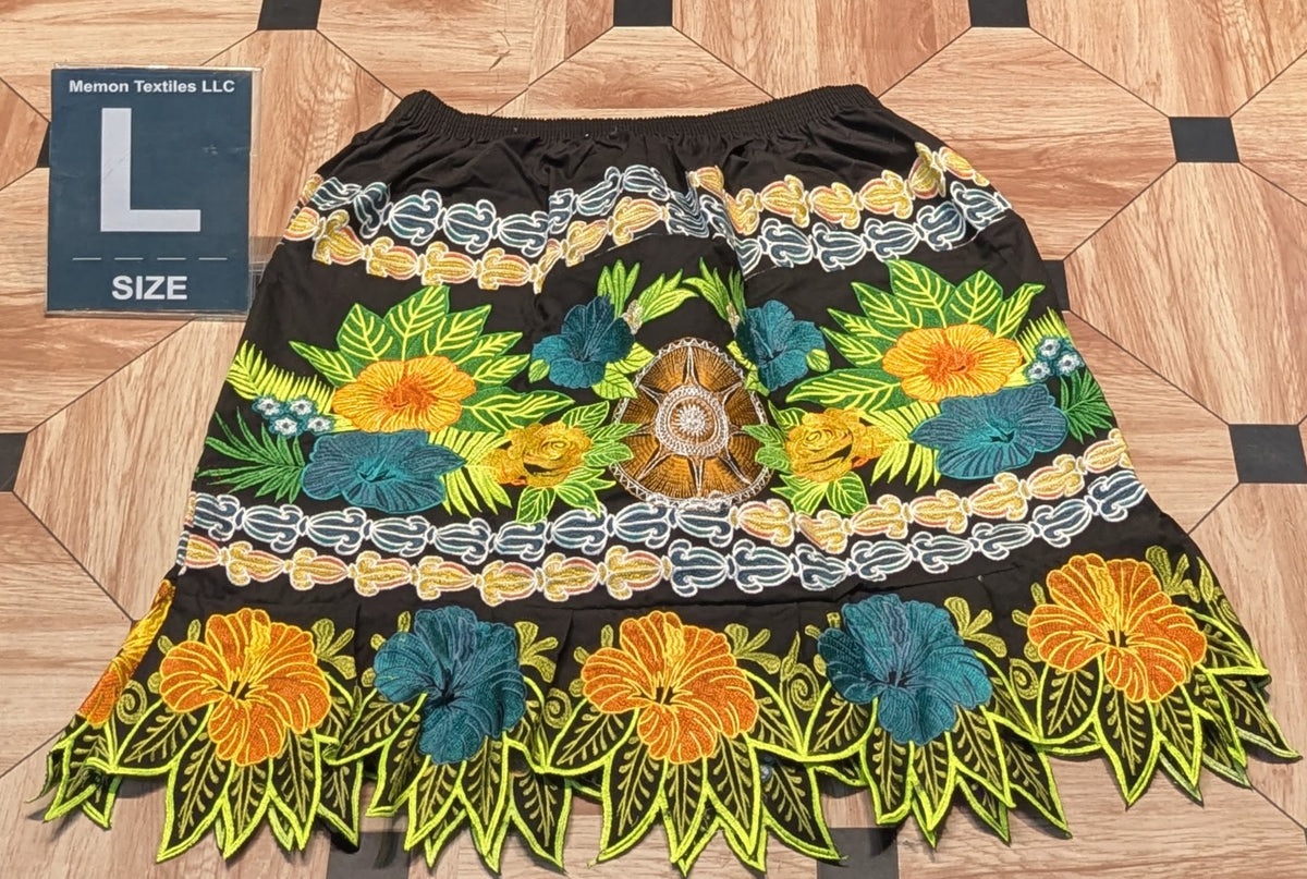 Floral Embroidered Skirts (Urohs) - L