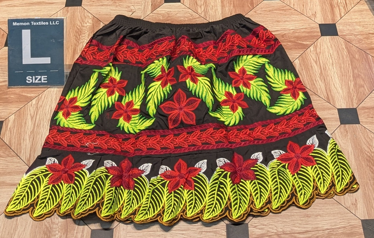 Floral Embroidered Skirts (Urohs) - L