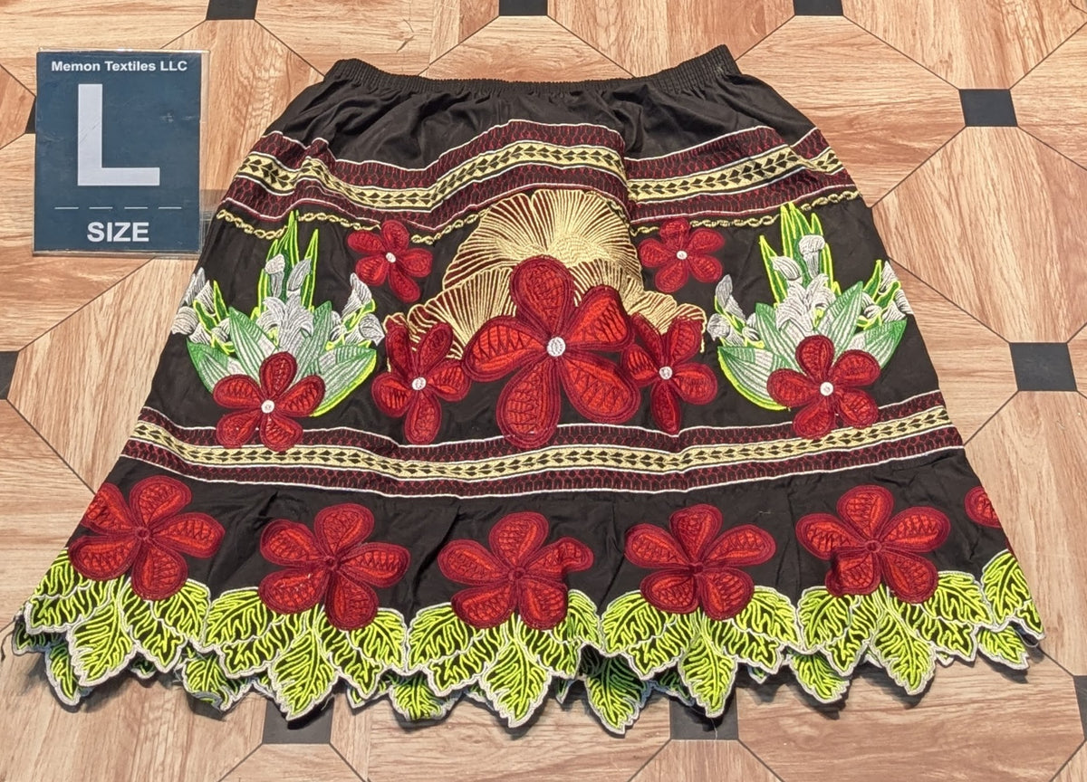Floral Embroidered Skirts (Urohs) - L
