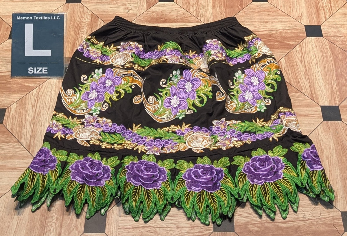 Floral Embroidered Skirts (Urohs) - L