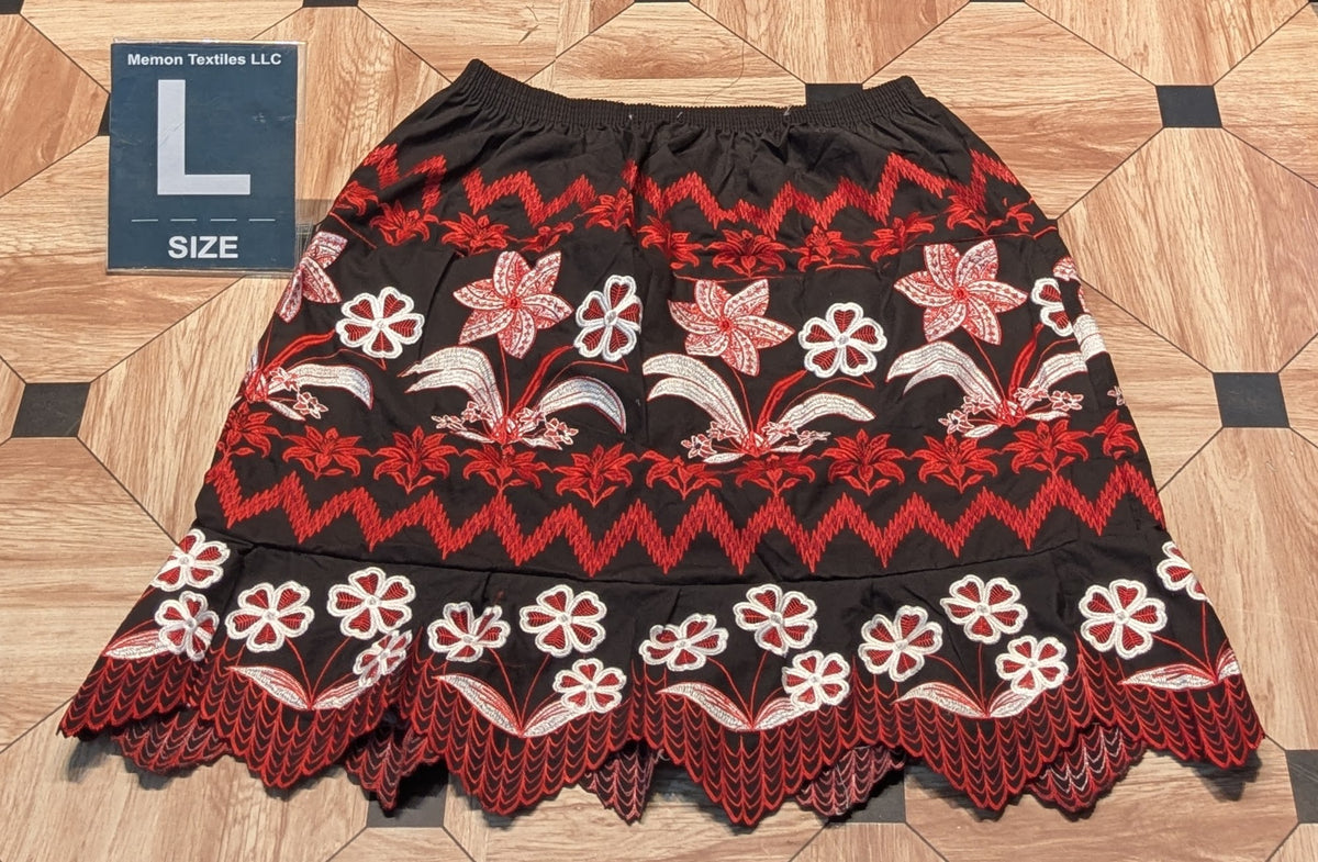 Floral Embroidered Skirts (Urohs) - L
