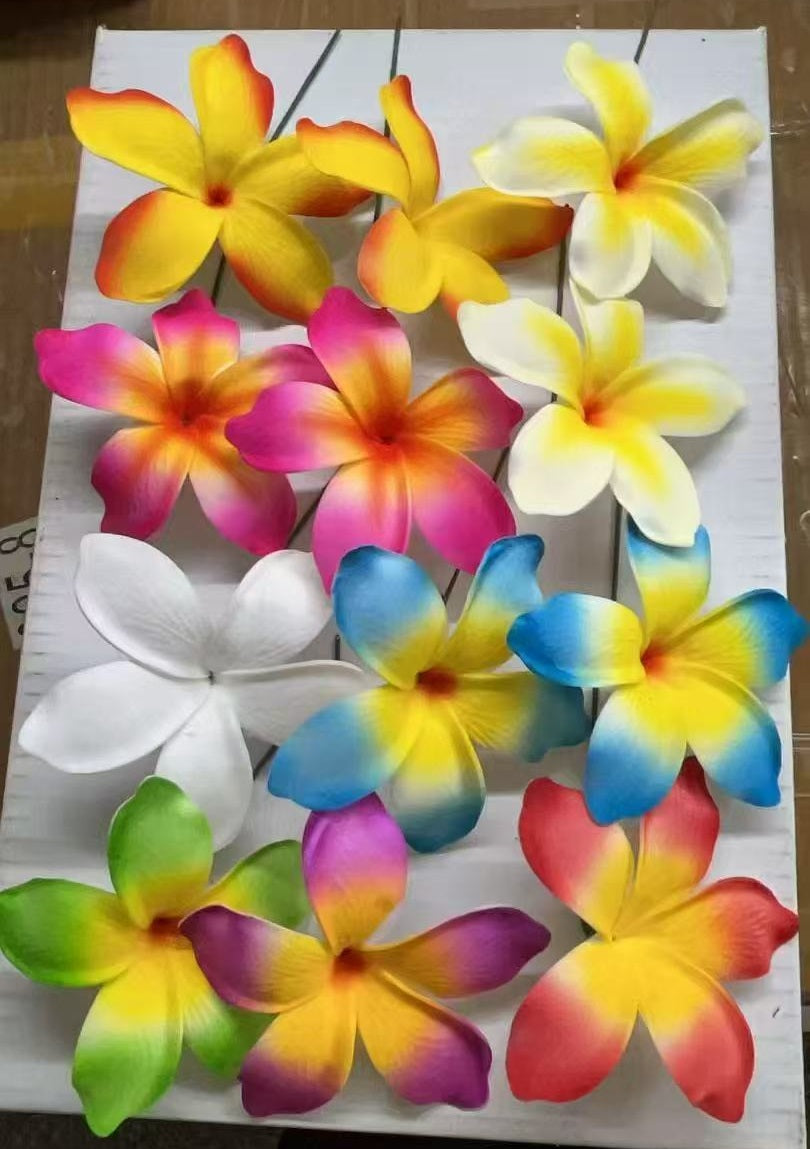 Pack of 6 - Tropical Hair Flower Foam Hair pin Hawaiian