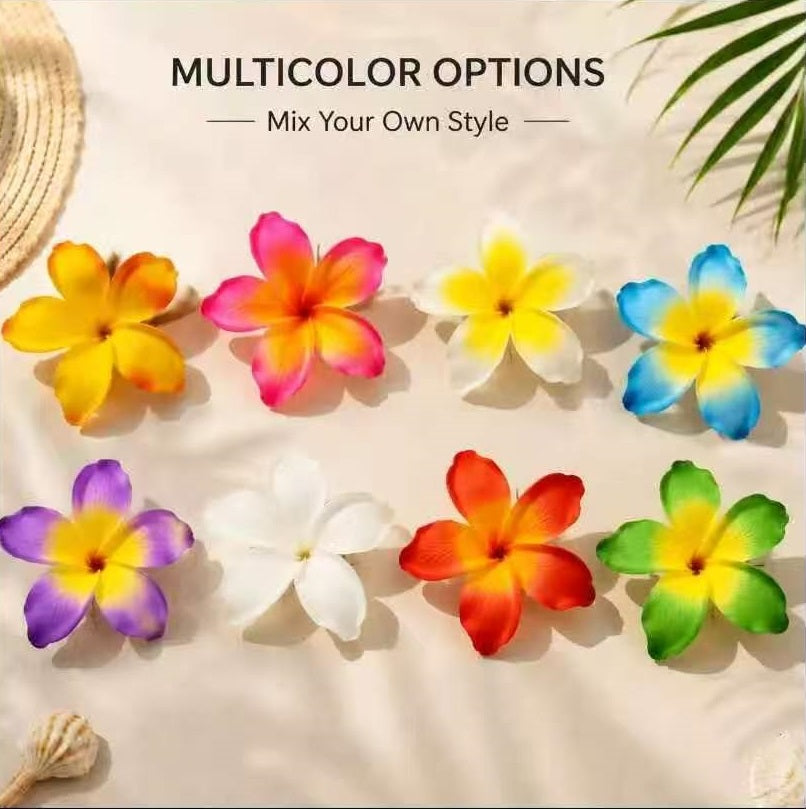 Pack of 6 - Tropical Hair Flower Foam Hair pin Hawaiian